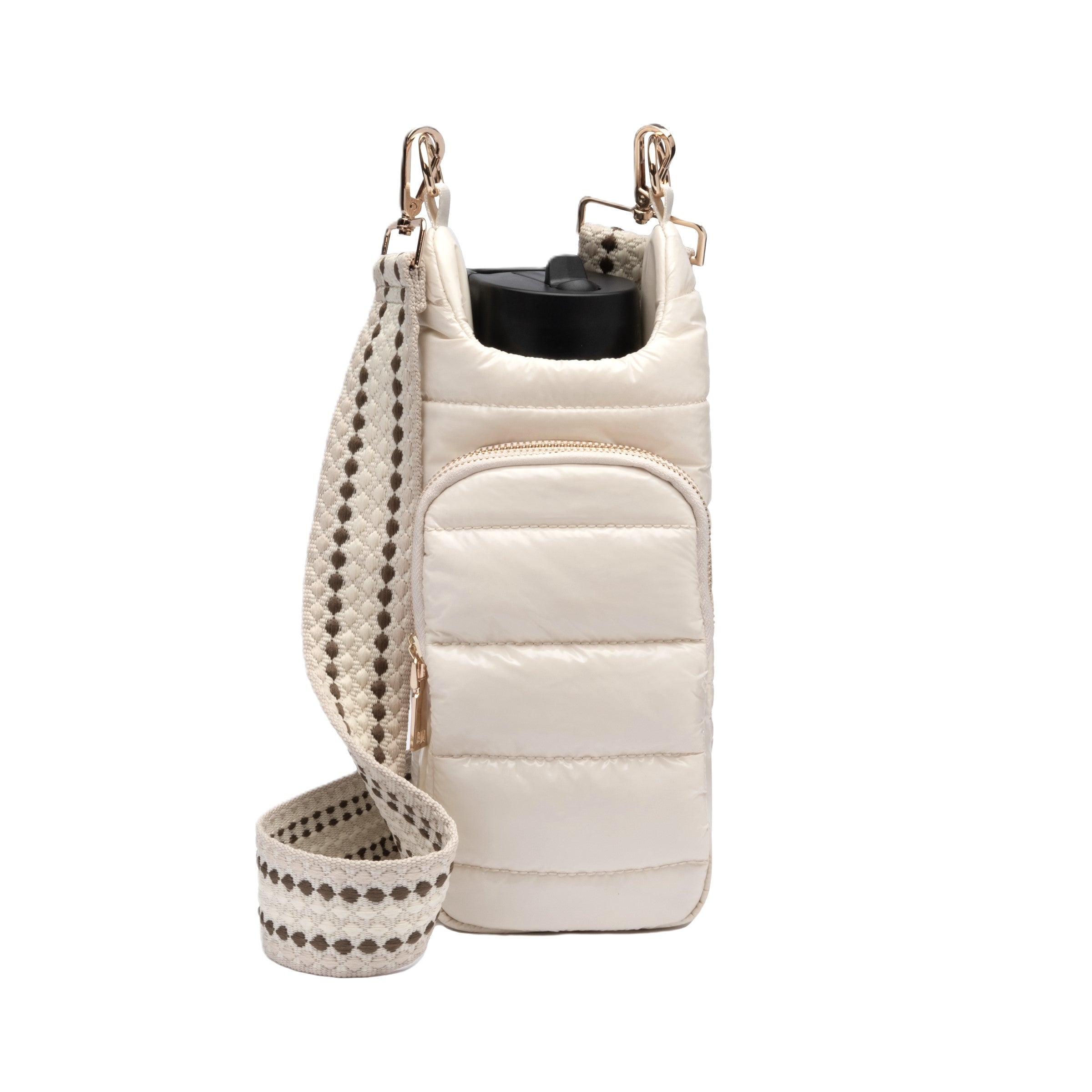 Ivory Glossy Hydrobag™ with Light Patterned Strap