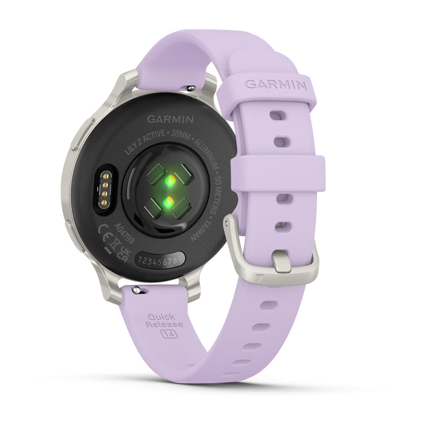 Lily® 2 Active Silver with Purple Jasmine Silicone Band