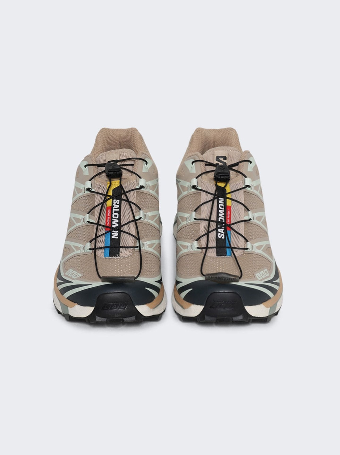 SALOMON｜SNEAKERS (XT-6 (Oxford Tan/Carbon/Clearly Aqua) XT-6 Sneakers Oxford Tan, Carbon, Clearly Aqua