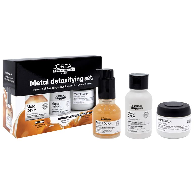 L’Oreal mini bottle metal 2024 detox starter kit